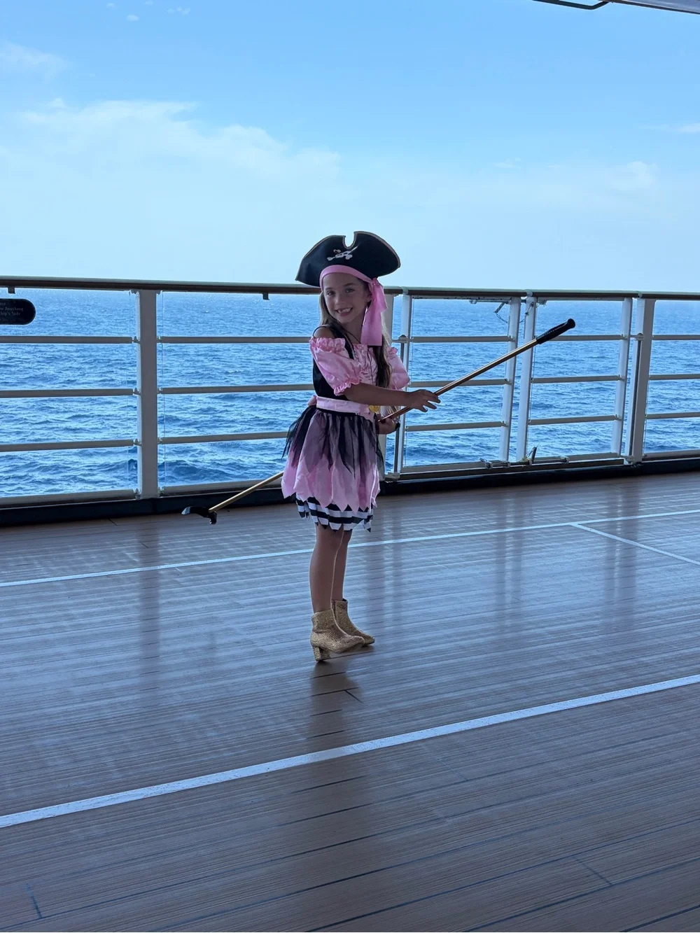 Pink Pirate Costume Dress with Accessories for Kids